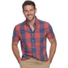 Men's Sonoma Goods For Life&trade; Flexwear Modern-fit Poplin Button-down Shirt, Size: Xxl, Med Pink