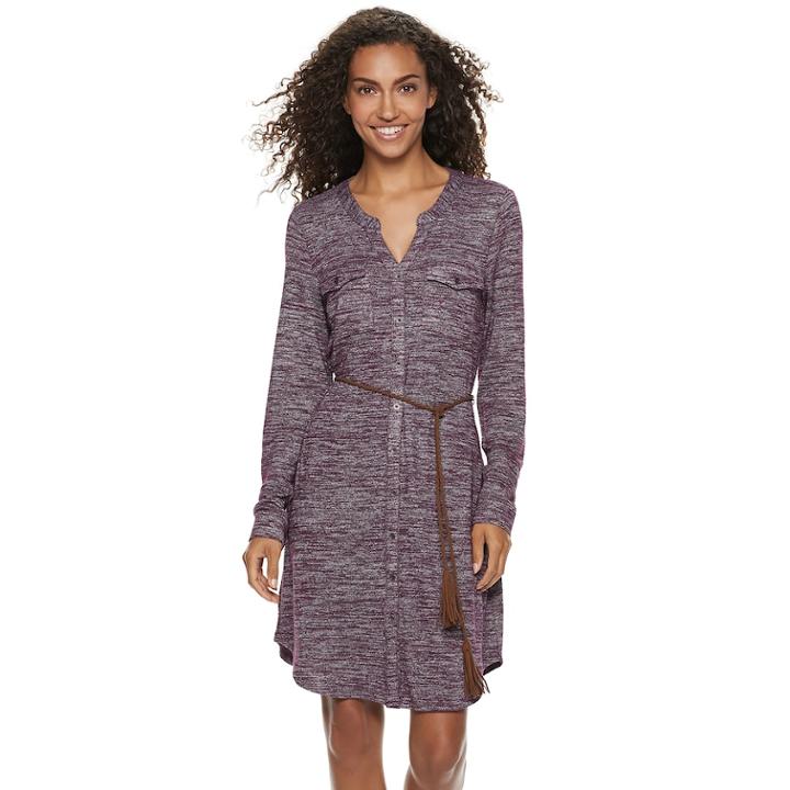 Women's Sonoma Goods For Life&trade; Utility Dress, Size: Large, Med Purple