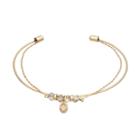 Lc Lauren Conrad Beaded Marquise Double Row Cuff Bracelet, Women's, Gold