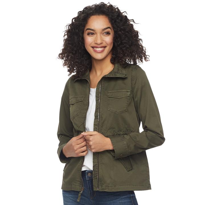 Women's Sonoma Goods For Life&trade; Utility Jacket, Size: Xxl, Green
