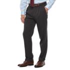 Men's Chaps Classic-fit Performance Pleated Dress Pants, Size: 38x34, Grey (charcoal)