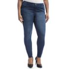 Juniors' Plus Size Crave Faded Skinny Jeans, Girl's, Size: 24 W, Blue (navy)