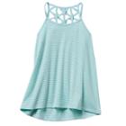 Girls 7-16 & Plus Size So&reg; Lattice Back High-low Tank Top, Girl's, Size: 20 1/2, Turquoise/blue (turq/aqua)