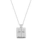 Sterling Silver Cubic Zirconia Cross Locket Necklace, Women's, Size: 18, Grey