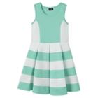 Girls 7-16 & Plus Size 2hip Striped Scuba Skater Dress, Girl's, Size: 20 1/2, Green