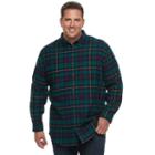 Big & Tall Croft & Barrow&reg; True Comfort Classic-fit Flannel Button-down Shirt, Men's, Size: 2xb, Dark Blue