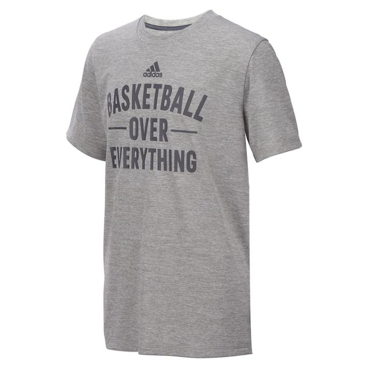 Boys 8-20 Adidas Basketball Aspirational Sport Tee, Size: Medium, Dark Grey