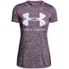 Women's Under Armour Tech Crewneck Twist Graphic Tee, Size: Large, Purple