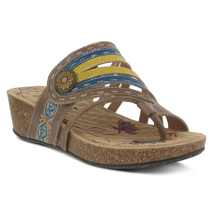 L'artiste By Spring Step Claudia Women's Sandals, Size: 40, Dark Beige