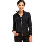 Women's Marika Shirred Workout Jacket, Size: Xl, Black