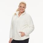 Plus Size Fila Sport&reg; Bari Sherpa Fleece Jacket, Women's, Size: 2xl, White Oth
