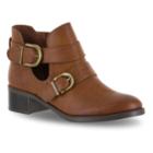 Easy Street Badge Women's Ankle Boots, Size: 8.5 Wide, Dark Brown