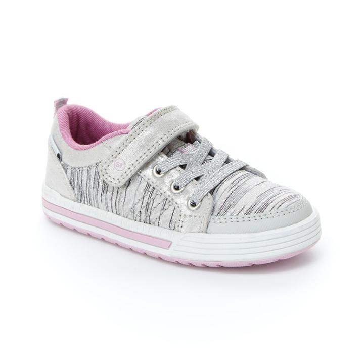 Stride Rite Made 2 Play Maxwell Toddler Girls' Shoes, Size: 8 T, Silver
