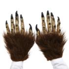 Adult Brown Hairy Beast Costume Latex Hands, Size: Standard, Multicolor