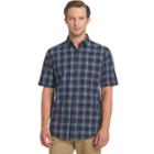Big & Tall Arrow Plaid Button-down Shirt, Men's, Size: L Tall, Blue (navy)