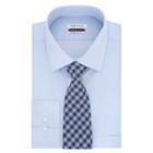 Men's Van Heusen Slim-fit Flex Collar Dress Shirt & Tie, Size: 18.5 36/7b, Blue Other