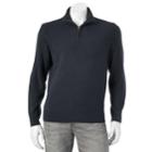Men's Dockers Classic-fit Marled Comfort Touch Quarter-zip Sweater, Size: Small, Blue