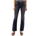 Juniors' Wallflower Luscious Curvy Flap Pocket Bootcut Jeans, Teens, Size: 15, Purple Oth