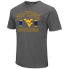 Men's Campus Heritage West Virginia Mountaineers Banner Tee, Size: Large, Dark Grey