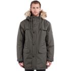 Men's Noize Mid-length Faux-fur Hooded Parka, Size: Medium, Green