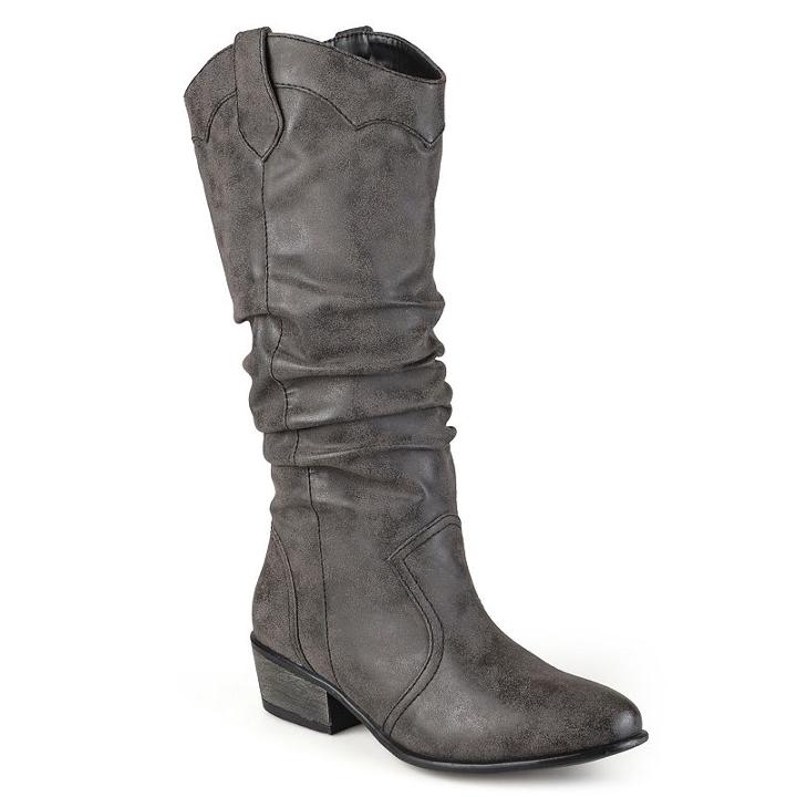 Journee Collection Women's Slouch Boots, Girl's, Size: 10, Black