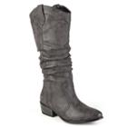 Journee Collection Women's Slouch Boots, Girl's, Size: 10, Black