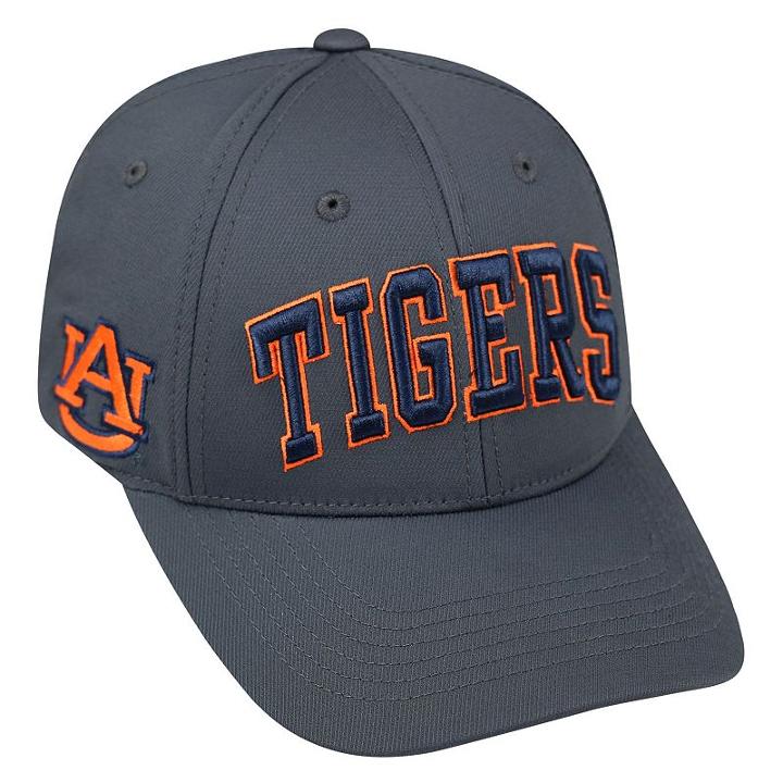 Adult Top Of The World Auburn Tigers Cool & Dry One-fit Cap, Men's, Grey (charcoal)