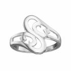 Primrose Sterling Silver Swirl Bypass Ring, Women's, Size: 8, Grey