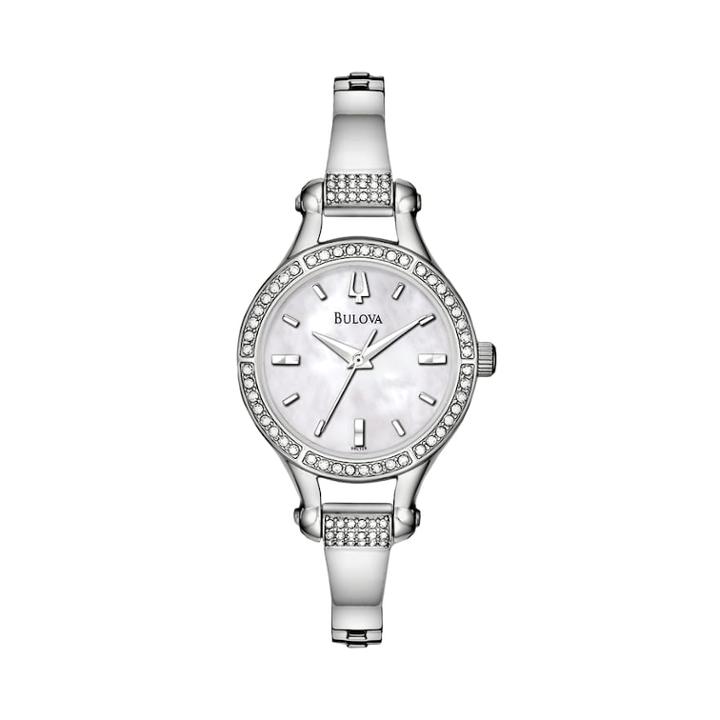 Bulova Women's Crystal Stainless Steel Watch - 96l128, Multicolor