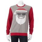 Santa Face Christmas Sweatshirt - Men, Size: Medium, Grey Other