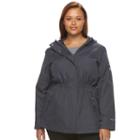 Plus Size Free Country Hooded Reversible Anorak Jacket, Women's, Size: 1xl, Grey