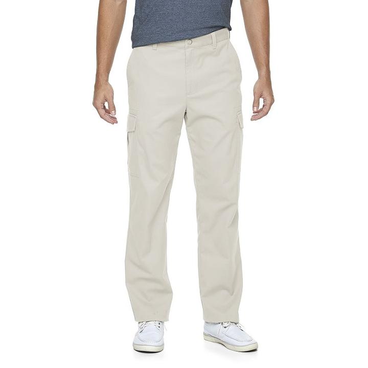 Men's Croft & Barrow&reg; Classic-fit Easy-care Cargo Pants, Size: 34x30, Med Beige