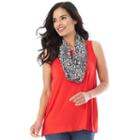 Women's Apt. 9 Scarf Tank Top, Size: Regular, Ovrfl Oth