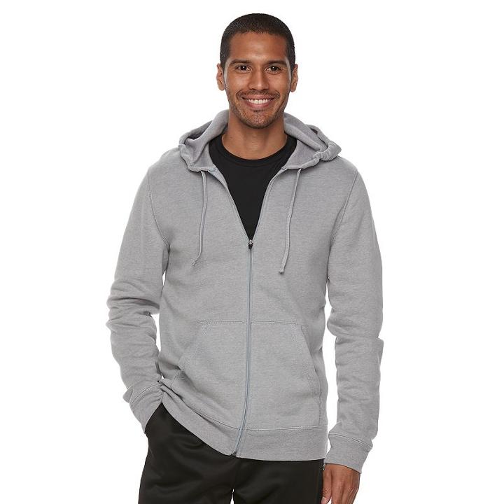 Men's Tek Gear&reg; Ultra Soft Fleece Hoodie, Size: Xl, Light Grey
