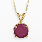 14k Gold Ruby Pendant, Women's, Size: 18, Red