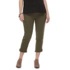 Maternity A:glow Belly Panel Textured Capris, Women's, Size: 18-mat, Green