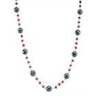 14k Gold Hematite & Garnet Station Necklace, Women's, Size: 17, Multicolor