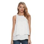Women's Juicy Couture Print Layered Tank, Size: Xl, Black
