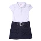 Girls 4-6x French Toast School Uniform Mock-layer Polo Dress, Size: 5, Blue (navy)