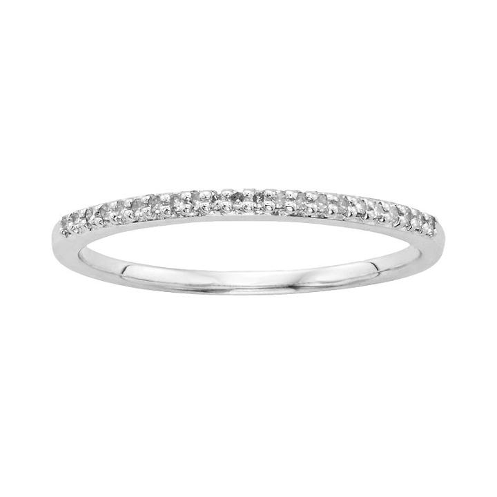 I Promise You 1/10 Carat T.w. Diamond Sterling Silver Wedding Ring, Women's, Size: 6, White