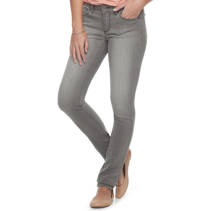 Women's Sonoma Goods For Life&trade; Supersoft Stretch Skinny Jeans, Size: 8 T/l, Med Grey