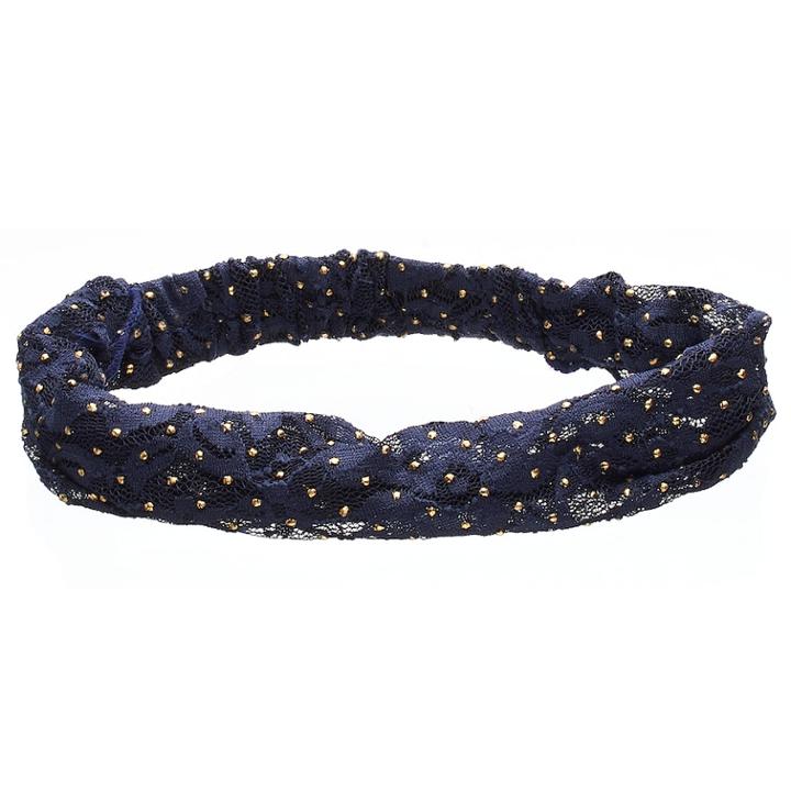 Mudd&reg; Studded Lace Head Wrap, Women's, Blue (navy)