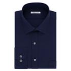 Men's Van Heusen Flex Collar Regular-fit Pincord Dress Shirt, Size: 17.5-34/35, Dark Blue