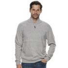 Men's Dockers Comfort Touch Classic-fit Marled Quarter-zip Sweater, Size: Large, Grey