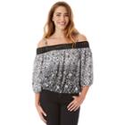 Juniors' Iz Byer California Bubble Hem Off Shoulder Top, Girl's, Size: Xl, Ovrfl Oth