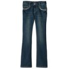 Girls 7-16 Freestyle Revolution Embellished Studded Thick Stitch Bootcut Jeans, Girl's, Size: 12, Med Blue