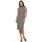 Women's Sharagano Sleeveless Ribbed Turtleneck Dress, Size: 8, Grey Other