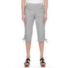 Petite Gloria Vanderbilt Lillie Cargo Skimmer Capris, Women's, Size: 16 Petite, Silver