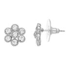 Lc Lauren Conrad Floral Nickel Free Stud Earrings, Women's, Silver