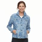 Women's Croft & Barrow&reg; Button-down Jacket, Size: Xxl, Blue
